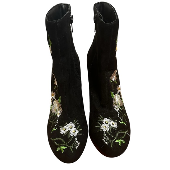 Forever 21 Floral Embroidered Ankle Boot - Picture 2 of 6